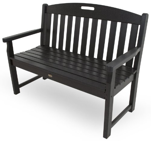 Trex Outdoor Furniture TXB48CB 48-Inch Yacht Club Bench, Charcoal Black