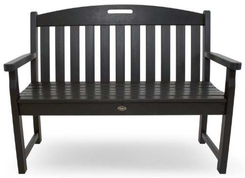 Trex Outdoor Furniture TXB48CB 48-Inch Yacht Club Bench, Charcoal Black