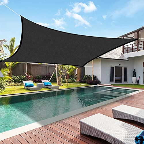 winemana 50% Black Shade Cloth, 10 x 12 FT Durable Mesh Tarp with Grommets, Garden Sunblock Shade Cloth Shading Antifreezing for Plants Cover, Greenhouse, Barns Kennel, Patio, Tomatoes