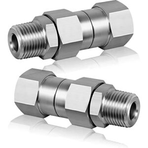 boltigen pressure washer swivel, 3/8 npt thread pressure washer stainless steel swivel joint fittings, 360°degree kink free connector, 5000 psi