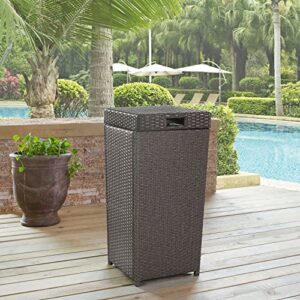 Crosley Furniture Palm Harbor Outdoor Wicker Trash Bin - Grey