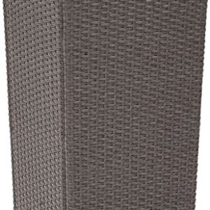 Crosley Furniture Palm Harbor Outdoor Wicker Trash Bin - Grey