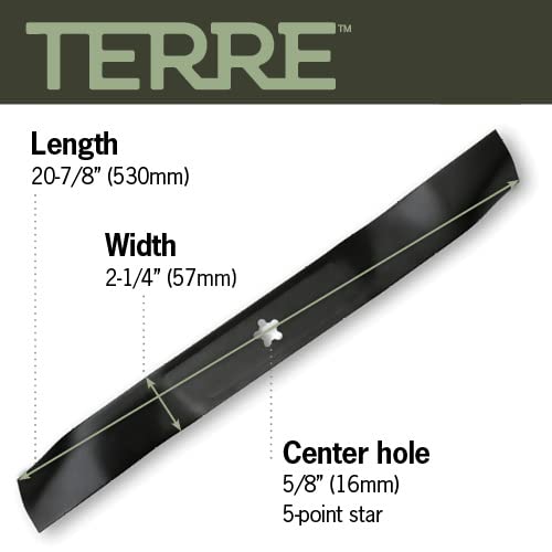 Terre Products, 2 Pack, Mulching Lawn Mower Blades, 42 Inch Deck, Compatible with Craftsman 134149, 138971, 422719, Husqvarna 532134149
