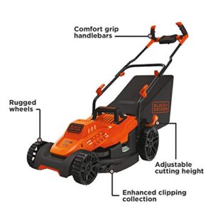 BLACK+DECKER Electric Lawn Mower, 10-Amp, Corded (BEMW472BH)