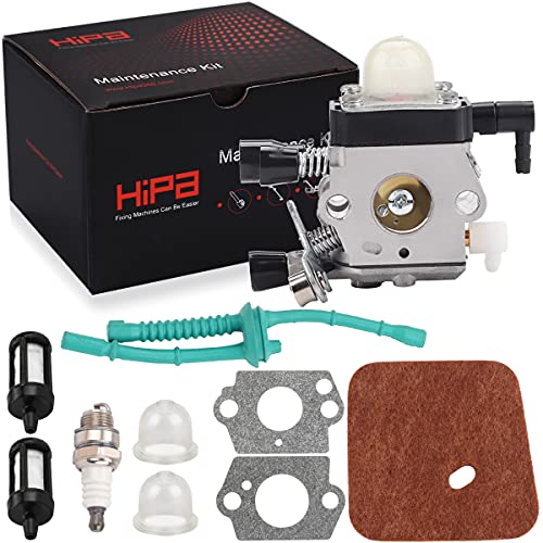 Hipa FS55R Carburetor for STHIL FS55 FS45 HS45 FS38 KM55R KM55 FS55RC FS46 FS46C FS45C FS45L FS55C FS55T HL45 FC55 String Trimmer Weedeater Parts w Cleaner