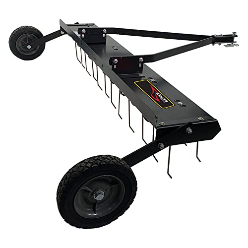 Brinly DT-480BH-A 48" Tow Behind Grass Dethatcher, Removes Thatch from Large Lawns in Less Time