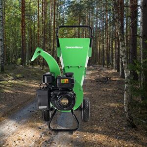 GARDENBEAUT S3 Wood Chipper Shredder, 7 HP 212cc Gasoline Engine, 3" Max Wood Diameter, 1-Year Warranty After Product Registration