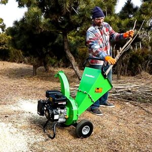 GARDENBEAUT S3 Wood Chipper Shredder, 7 HP 212cc Gasoline Engine, 3" Max Wood Diameter, 1-Year Warranty After Product Registration