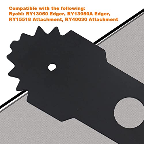 2-Pack 8-5/8'' Length, 1" Center Hole Blade 638006008 Edger Blade with Teeth Compatible with Ryobi - Fits RY13050 RY13050A RY15518 RY40030 (2)