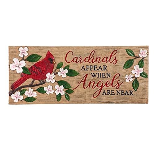 Cardinals Appear Memorial Outdoor Garden Bench | Birds and Flowers | Furniture for Patio Porch Lawn Park Deck Gravesite | Loss of Loved One | Pet Dog Cat
