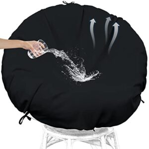 hiluhidi papasan cushion cover only, water-resistant papasan chair cushion cover, easy-to-clean papasan chair covers with zipper in indoor and outdoor(black) (d)