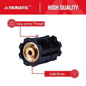 YAMATIC Pressure Washer Adapter Stabilizer for Hose, Pump, and Gun, M22-14mm Female x M22-14mm Female,4000 PSI/280 Bar