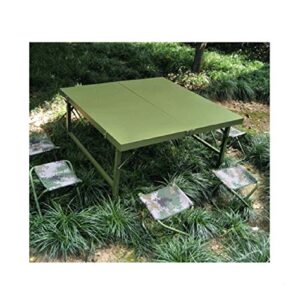 Outdoor Table and Chair Set Folding Dining Table, Portable Portable Multifunctional Table and Chair Set, Army Green Outdoor Camping Dining Table