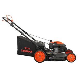 YARDMAX 22 in. 201cc Select PACE 6 Speed CVT High Wheel RWD 3-in-1 Gas Walk Behind Self Propelled Lawn Mower, Black