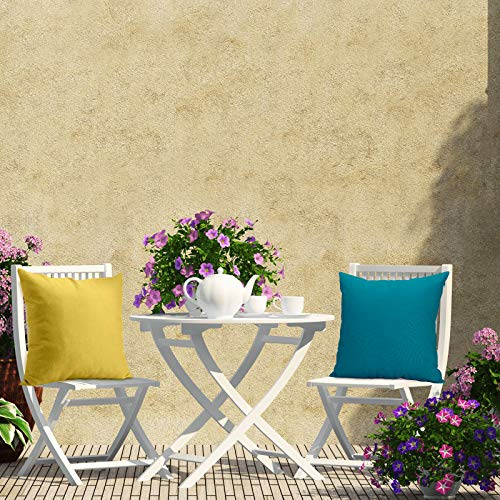 4 Pack Decorative Outdoor Waterproof Throw Pillow Covers, Square Patio Balcony Garden Waterproof Cushion Case, PU Coating Pillow Shell for Couch, Bed, Patio, Sofa, Tent,18 x 18 Inch (Multi Color)