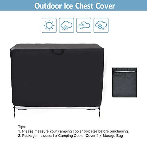 Kingling Cooler Cover, Waterproof Outdoor Ice Chest Camping Coolers Cover for 45/65 Quarts Cooler Box - 31''L x21''W x20''H