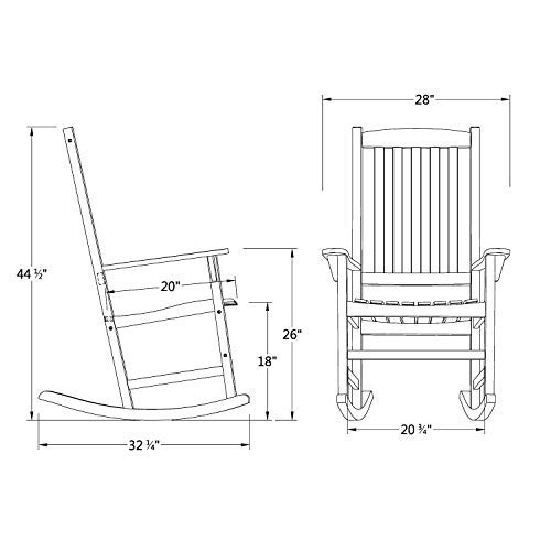 Cambridge Casual Bentley Porch Rocking Chair, Green