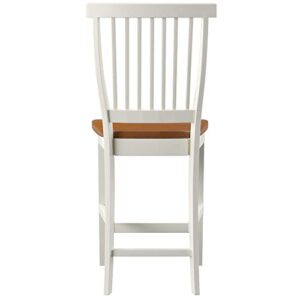 Americana White & Distressed Oak bar Stool, 24", by Home Styles