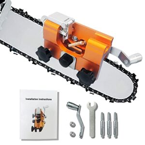 chainsaw sharpener chainsaw chain sharpening jig hand-cranked chainsaw sharpening jig kit tool suitable for for 8″-20″of chain saws and electric saws great for lumberjacks, gardener chainsaw sharpener