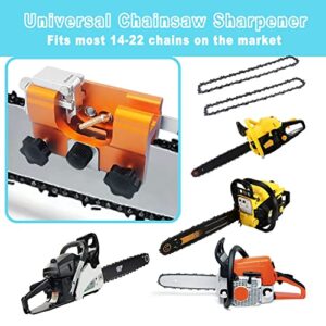 Chainsaw sharpener Chainsaw Chain Sharpening Jig Hand-Cranked Chainsaw Sharpening Jig Kit Tool Suitable for for 8"-20"of Chain Saws and Electric Saws Great for Lumberjacks, Gardener chainsaw sharpener