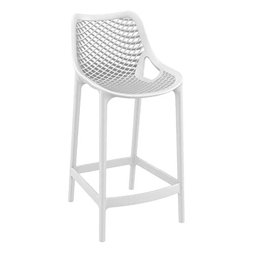 Compamia Air Patio Counter Stool in White (Set of 2)