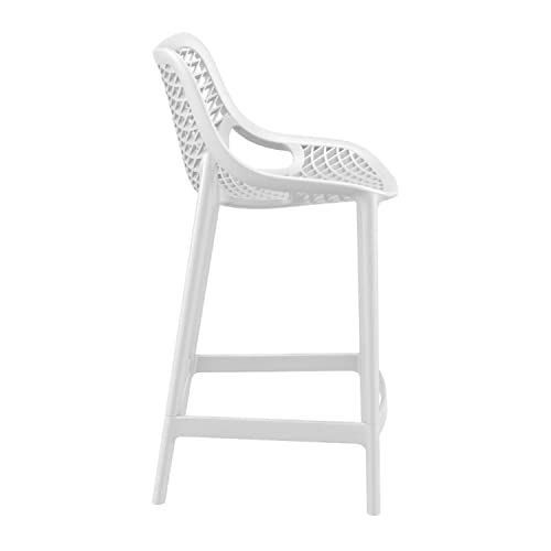 Compamia Air Patio Counter Stool in White (Set of 2)