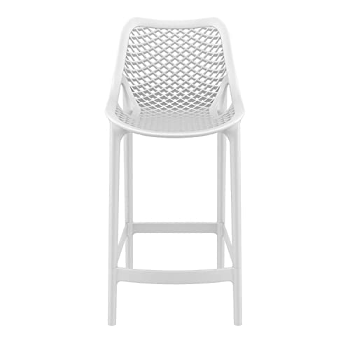 Compamia Air Patio Counter Stool in White (Set of 2)