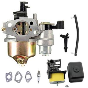 gx200 gx160 carburetor+air filter housing assembly+spark plug kit for gx120 gx140 gx160 gx168 gx200 5.5hp 6.5hp small engine generator lawn mower motor replaces# 16100-zh8-w61 by liyyoo