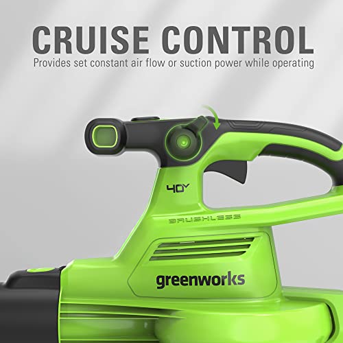 Greenworks 40V Brushless Blower / Vacuum (505CFM / 230MPH), Tool Only