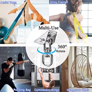 Uouteo Heavy Duty Swing Hanger - 1000 LB Capacity 360°Rotate Ultra Durable Hooks Hammock Hanging Kit Accessories for Punching Bag, Suspension Strap, Wooden Concrete Set, Hanging Chair