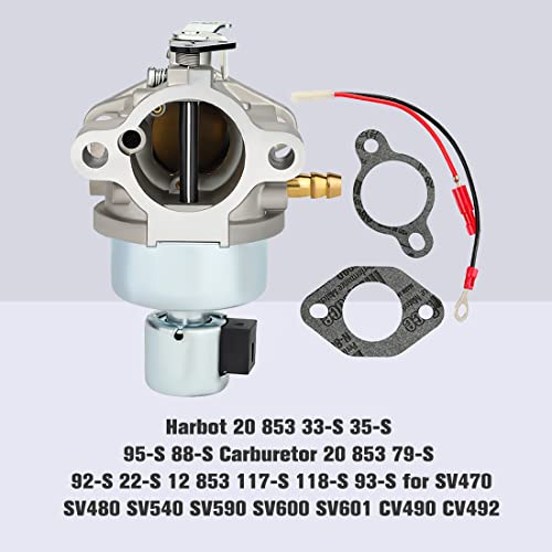 Harbot 20 853 33-S 35-S 95-S 88-S Carburetor for Kohler 20 853 79-S 92-S 22-S 12 853 117-S 118-S 93-S SV470 SV480 SV540 SV590 SV600 SV601 CV490 CV492 Toro 18-22HP