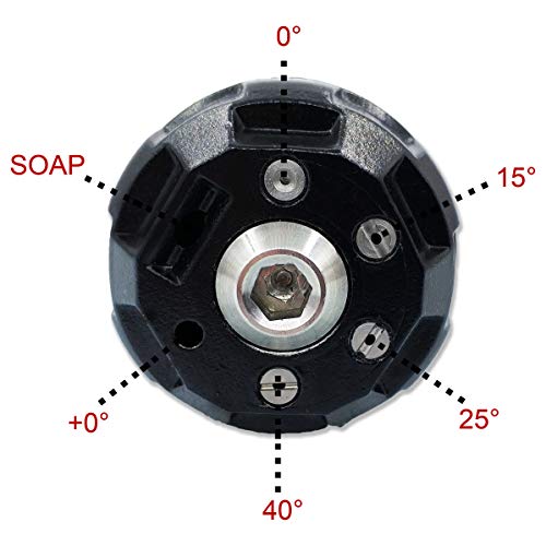 RIDGE WASHER Pressure Washer Nozzle, 6-in-1 Quick Changeover, 4000 PSI, 1/4 Inch Quick Connect
