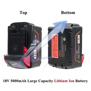 CELL9102 Replacement M18 Battery and Charger Combo for Milwaukee 18V 48-11-1850 Battery and 48-59-1812 Charger, Capacity Output 5.0Ah