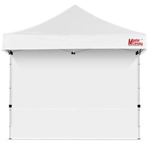 mastercanopy instant canopy tent sidewall for 10×10 pop up canopy, 1 piece, white