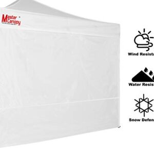 MASTERCANOPY Instant Canopy Tent Sidewall for 10x10 Pop Up Canopy, 1 Piece, White