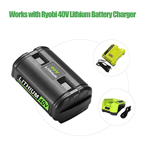 KUNLUN 40V 6.0Ah Lithium-ion Battery for Ryobi 40-Volt Collection Cordless Power Tools OP4040 OP4026 OP4030 OP4050 OP4060A Battery