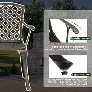 FDW Patio Chairs Dining Chairs Set of 2 Outdoor Chair Wrought Iron Patio Furniture Patio Furniture Chat Set Weather Resistant