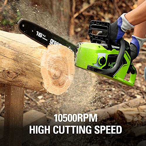 Greenworks 40V 16-inch Brushless Chainsaw, Tool Only, CS40L02