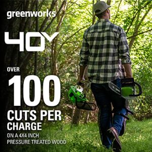 Greenworks 40V 16-inch Brushless Chainsaw, Tool Only, CS40L02