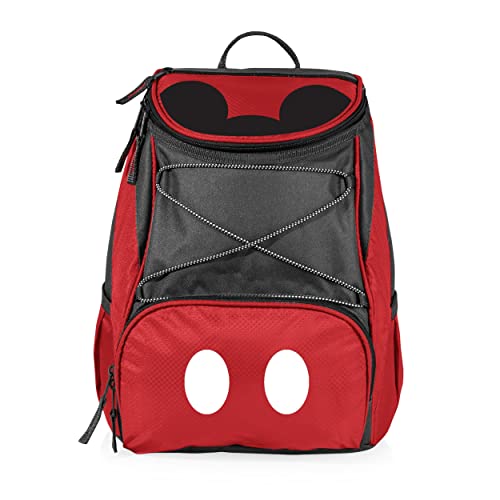 ONIVA - a Picnic Time brand - Disney Mickey Mouse PTX Backpack Cooler - Soft Cooler Backpack - Insulated Lunch Bag, (Red with Gray Accents) 11 x 7 x 13.5
