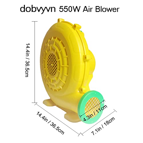 dobvyvn Air Blower 550 Watts, Bounce House Blower for inflatables Jump House, Inflatable Castle and Jump Slides, Efficient and Convenient Commercial Inflatable Blower for Bounce House (Style C)