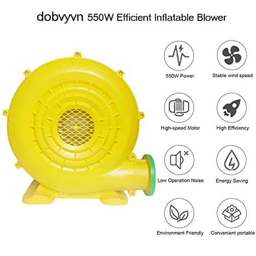 dobvyvn Air Blower 550 Watts, Bounce House Blower for inflatables Jump House, Inflatable Castle and Jump Slides, Efficient and Convenient Commercial Inflatable Blower for Bounce House (Style C)