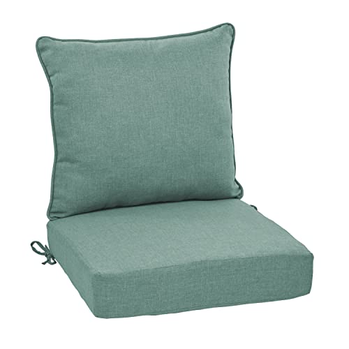 Arden Selections Oceantex Outdoor Deep Seating Cushion Set 24 x 24, Seafoam Green