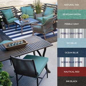 Arden Selections Oceantex Outdoor Deep Seating Cushion Set 24 x 24, Seafoam Green