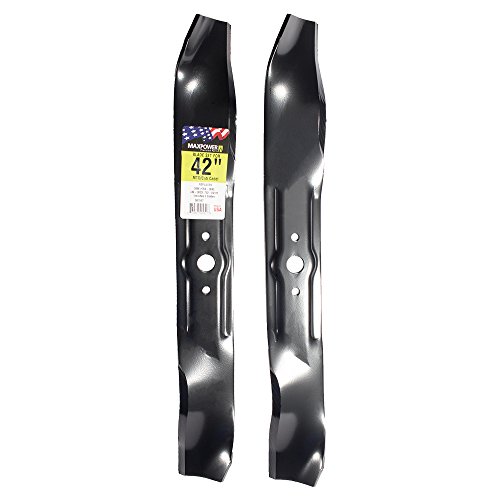 Maxpower 561547B 2 Blade Set for 42" Cut MTD, Cub Cadet, Troy-Bilt Replaces OEM no. 742-3033, 759-3830, 742-04101, 42 inch, Black