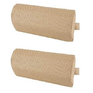 unknown universal replacement pillow headrest for zero gravity chair with elastic band, neck pillows for chair, lounge chair (beige, 2pcs) 2 count (pack of 1)