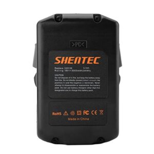 Shentec 2-Pack 3000mAh 18 Volt Battery Compatible with Hitachi 339782 BSL1830C BSL1815X BSL1815S BSL1830 330139 330557 (18V Lithium Battery)