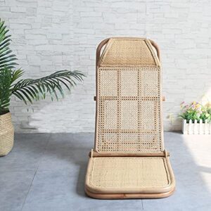 dycle sun loungers, patio lounge chairs, recliner rattan mat with wooden border, adjustable backrest, for outdoor garden patio beach