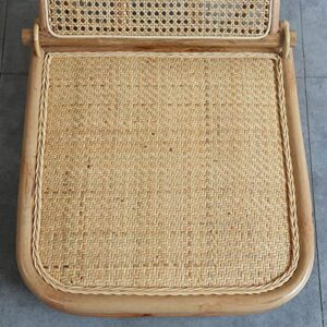 DYCLE Sun Loungers, Patio Lounge Chairs, Recliner Rattan Mat with Wooden Border, Adjustable Backrest, for Outdoor Garden Patio Beach