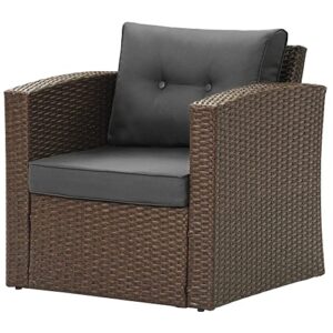 sunvivi outdoor outdoor patio armchair sofa chair all-weather wicker patio chairs furniture, additional chair sectional sets, garden, backyard, pool